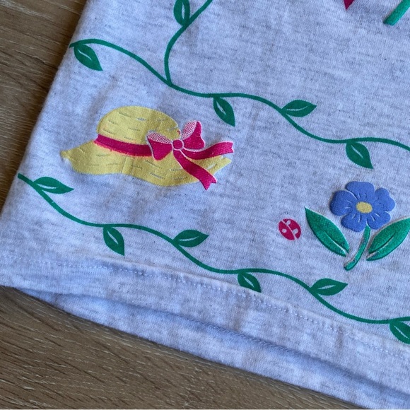 Vintage teeshirt kitty cat floral collared shirt kawaii kitsch made by Scoop - Picture 4 of 9